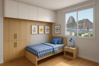 Armário Com Portas Basculantes Para Quarto Infantil
