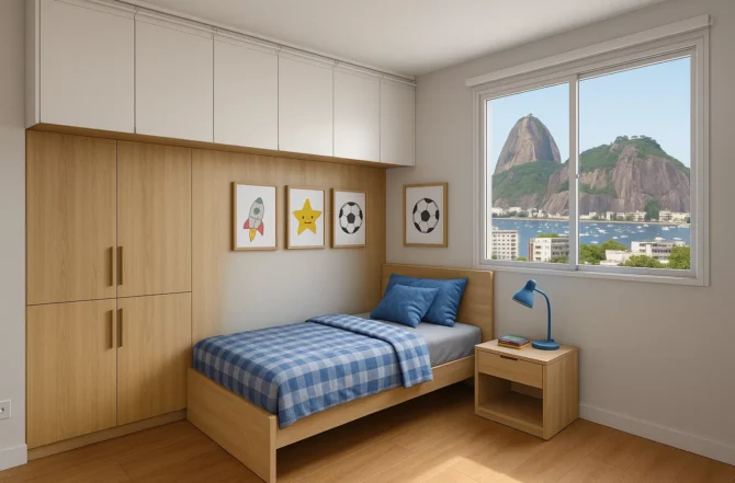 Armário Com Portas Basculantes Para Quarto Infantil