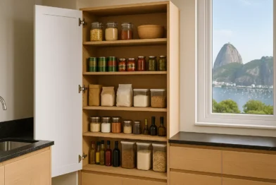 Armário Despenseiro Com Prateleiras Reguláveis