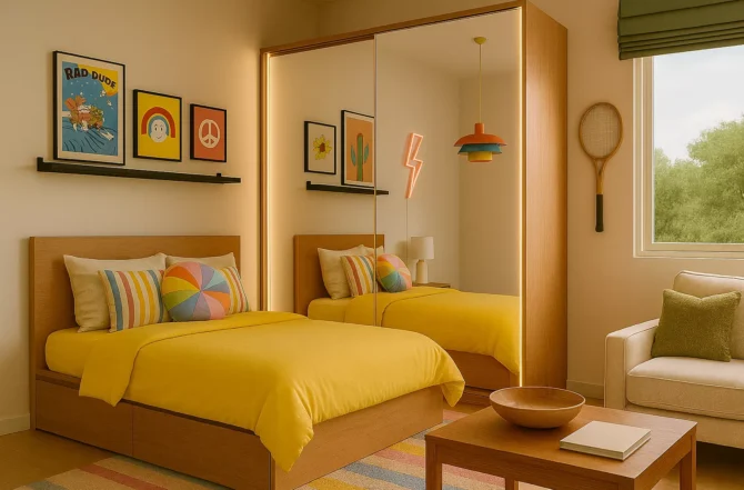 Armário Espelhado Com Iluminação Indireta