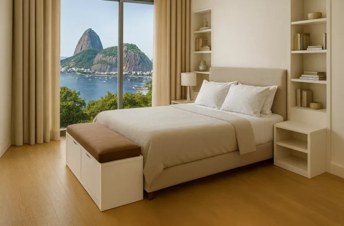 Baú Multifuncional Para Pés Da Cama