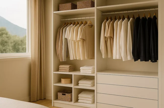 Closet Personalizado Com Prateleiras Ajustáveis