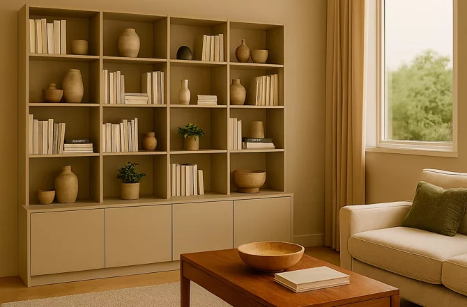 Estante Modular Com Nichos Decorativos