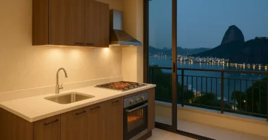 Módulo Gourmet Para Varanda Com Armário Inferior