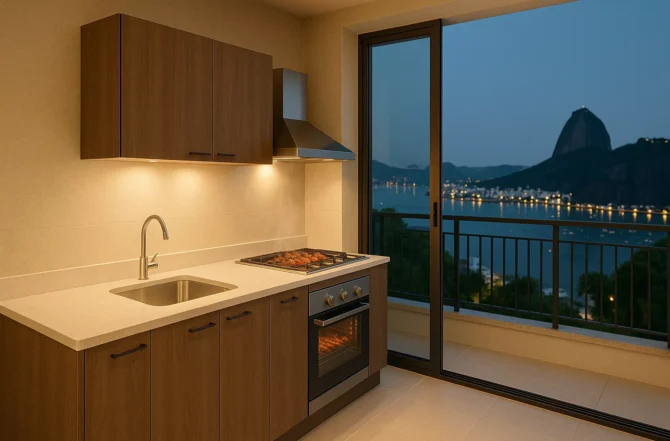 Módulo Gourmet Para Varanda Com Armário Inferior