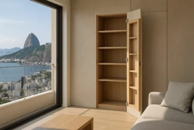 Nicho Vertical Com Portas Ocultas