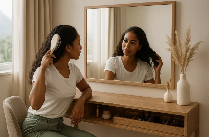 Penteadeira Funcional Com Divisórias E Espelho